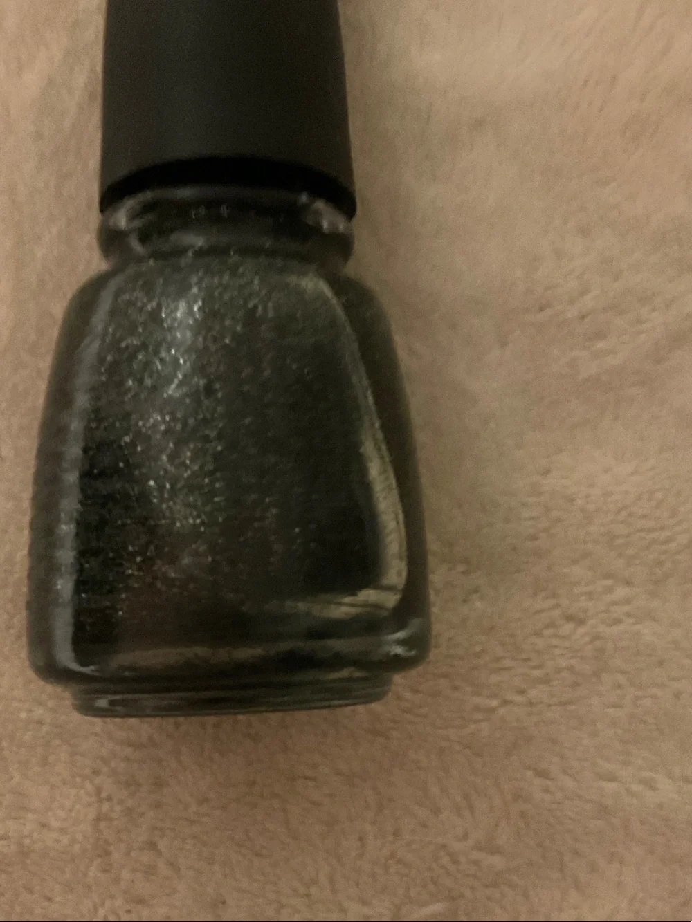 Shimmery Charcoal Nail Polish - Metallic Black